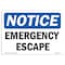 Signmission OSHA Notice, 5" Height, Emergency Escape Sign, 7" X 5", Landscape OS-NS-D-57-L-11787 - alternate 1